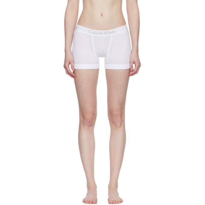 Photo: Calvin Klein Underwear White Cotton Boy Shorts