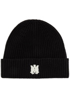 Amiri MA Logo-embroidered Wool Beanie - Black - One Size