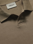 Fear of God Essentials - Logo-Detailed Cotton-Jersey Polo Shirt - Brown