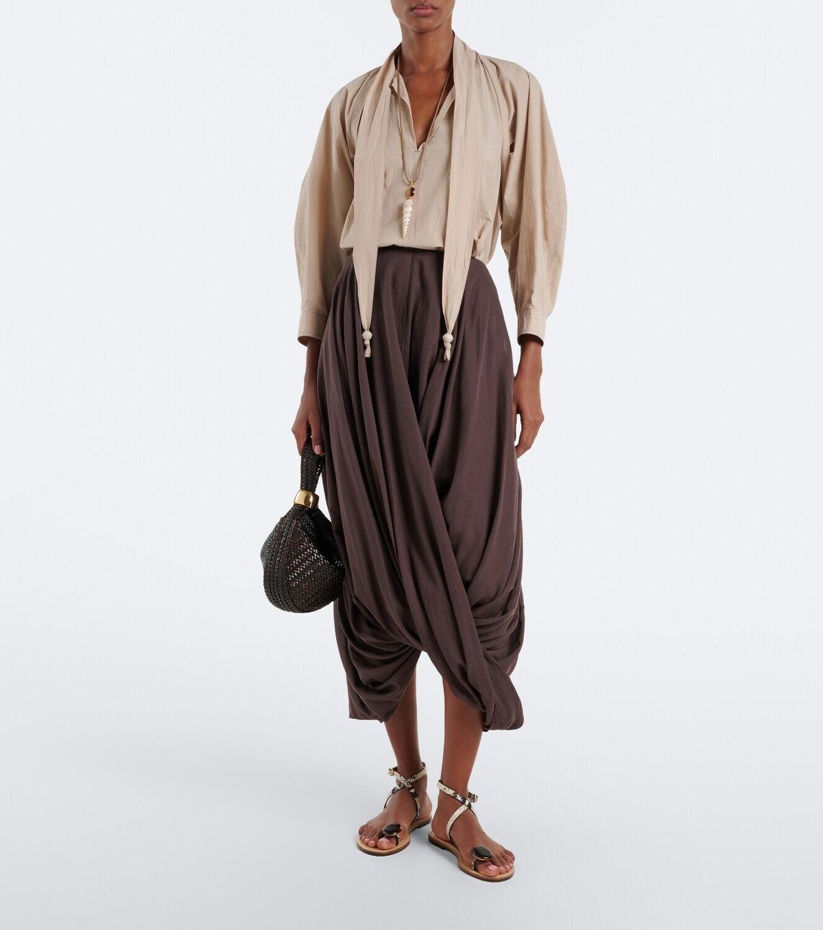 Amanu Zambia Small leather top-handle bag