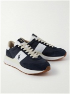 Polo Ralph Lauren - Train 89 Rubber-Trimmed, Suede and Mesh Sneakers - Blue