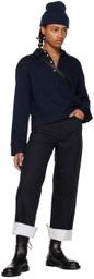K.NGSLEY SSENSE Exclusive Navy Riis Polo