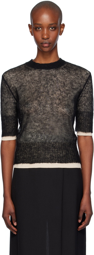 Photo: BOSS Black Sheer Sweater