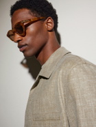 Zegna - Round-Frame Acetate Sunglasses