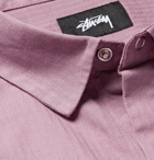 Stüssy - Embroidered Cotton Shirt - Purple