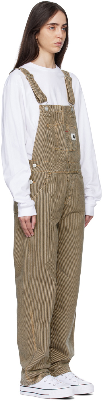 Carhartt Work In Progress Brown & Navy Bib Overalls