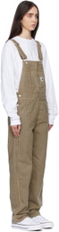Carhartt Work In Progress Brown & Navy Bib Overalls