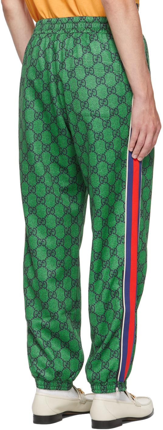 Gucci Green GG Web Track Pants Gucci