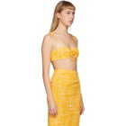 Maryam Nassir Zadeh Yellow Wool and Silk Catalina Bralette