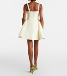 Leo Lin Ariel embellished wool and silk minidress