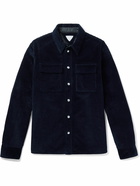 Bottega Veneta - Cutaway-Collar Cotton-Corduroy Shirt - Blue