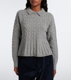 Polo Ralph Lauren Cable-knit wool and cashmere polo sweater