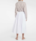 The Row Fleur cotton midi skirt