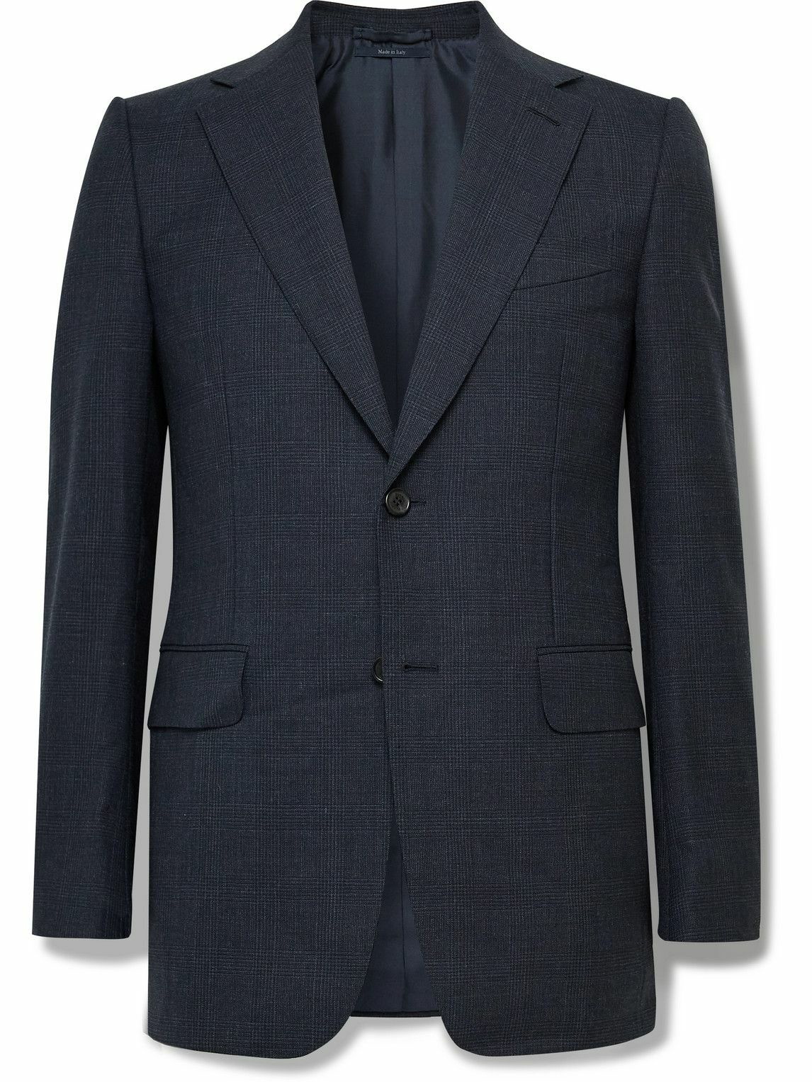 Dunhill - Belgravia Slim-Fit Prince of Wales Checked Wool Suit Jacket ...