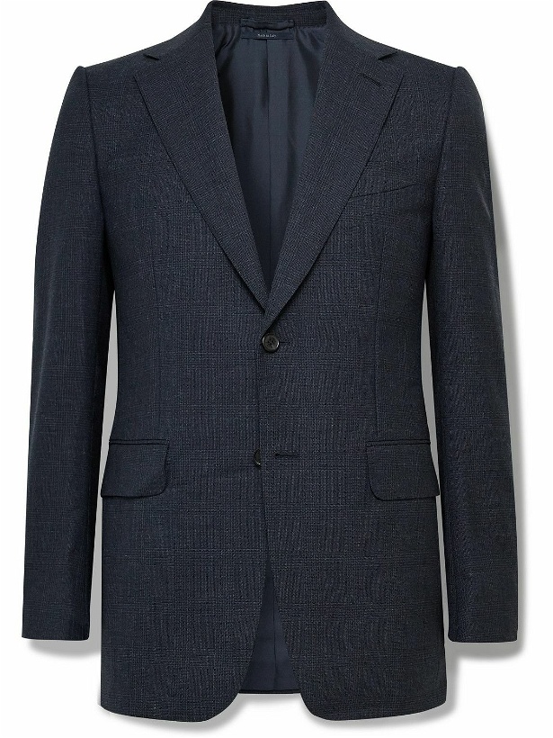 Photo: Dunhill - Belgravia Slim-Fit Prince of Wales Checked Wool Suit Jacket - Blue