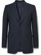 Dunhill - Belgravia Slim-Fit Prince of Wales Checked Wool Suit Jacket - Blue