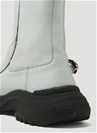 High Top Workwear Boots in Light Grey