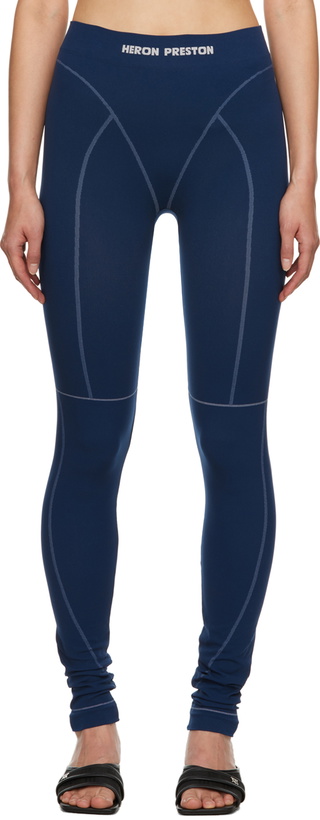 Photo: Heron Preston Navy Active Leggings
