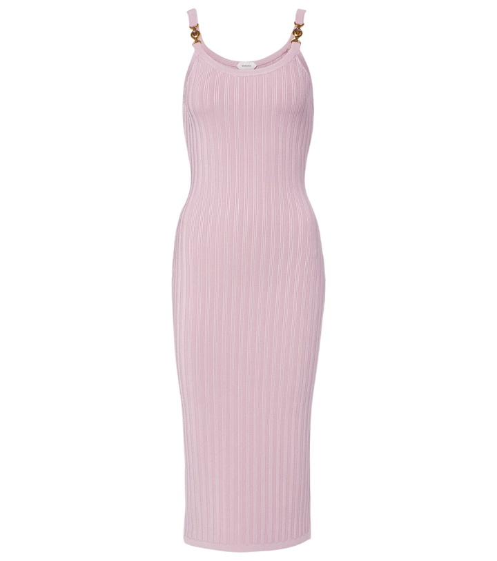 Photo: Versace Medusa ribbed-knit midi dress