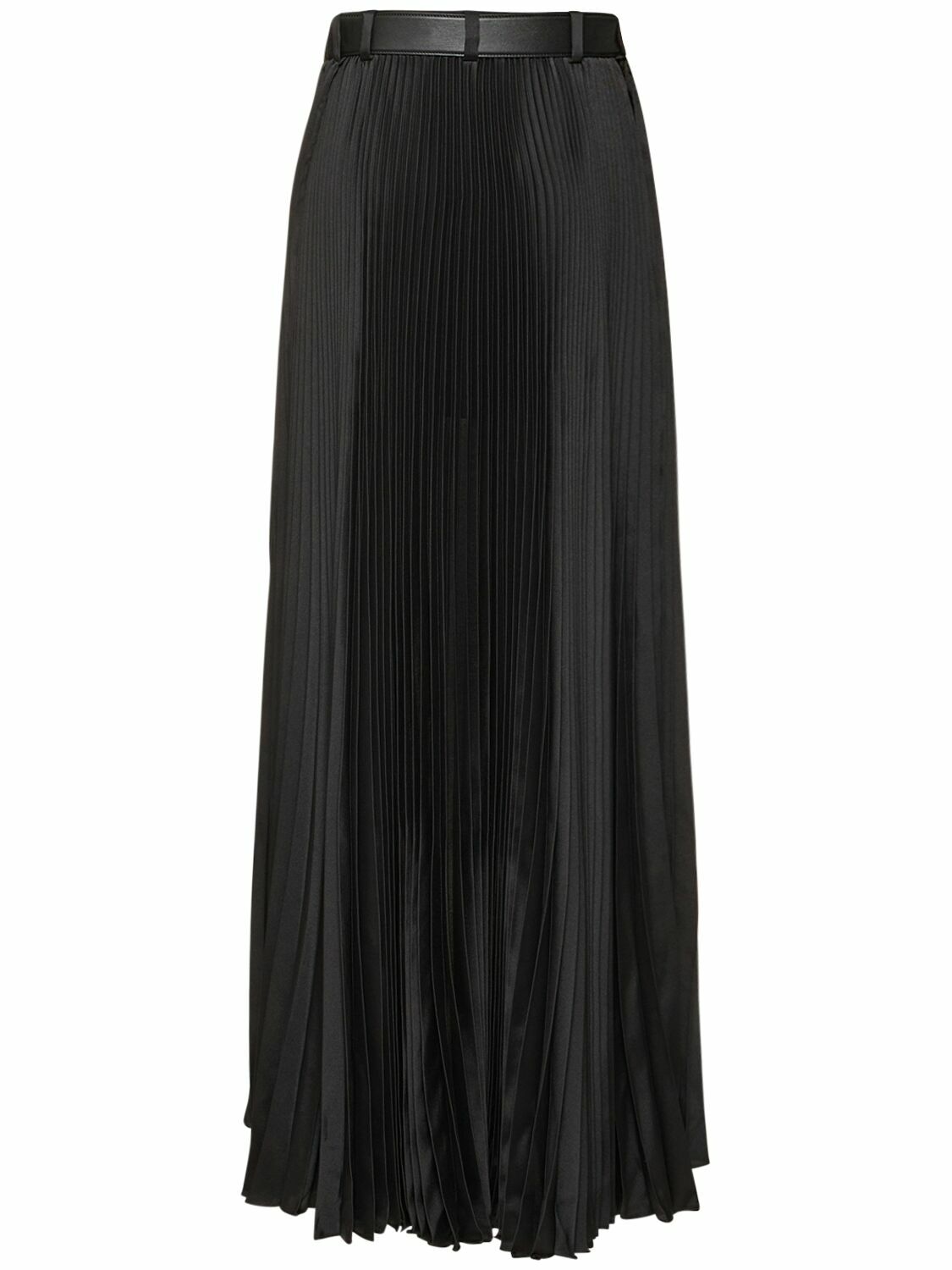 PETER DO - Pleated Tech Open Skirt W/ Leather Belt
