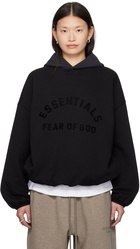 Fear of God ESSENTIALS Black Bonded Hoodie