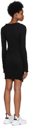 MCQ Black Shirred Minidress