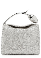 Erdem Bloom Mini Sequin-embellished top Handle bag - Silver - One Size