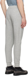 C.P. Company Gray Diagonal Raised Fleece Lens Sweatpants