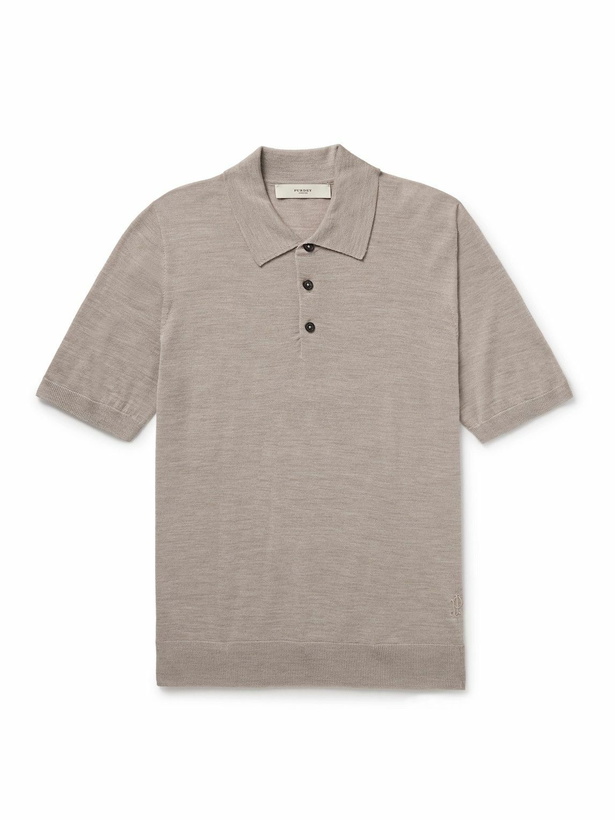 Photo: Purdey - Tantallon Slim-Fit Merino Wool Polo Shirt - Neutrals