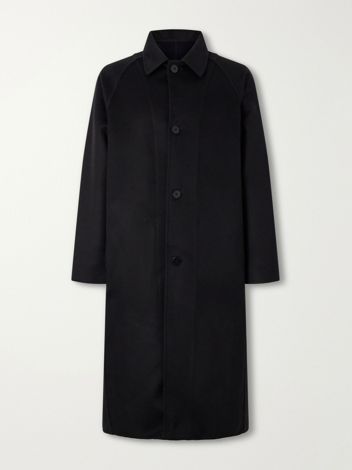Stòffa - Brushed Wool-Twill Coat - Black