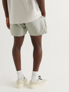 Fear of God - Wide-Leg Logo-Appliquéd Iridescent Nylon Drawstring Shorts - Gray
