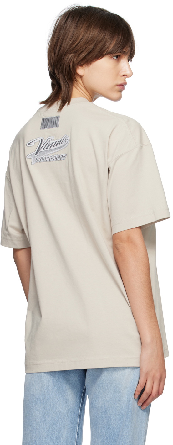 VTMNTS Beige College T-Shirt VTMNTS