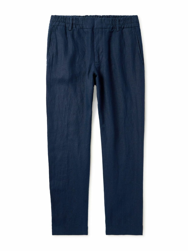 Photo: NN07 - Billie 1454 Tapered Linen Trousers - Blue