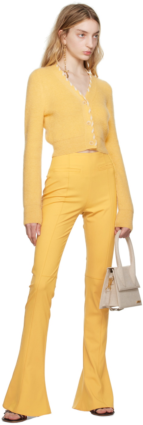 Jacquemus Yellow Le Raphia 'Le Cardigan Lazo' Cardigan