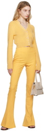 Jacquemus Yellow Le Raphia 'Le Cardigan Lazo' Cardigan