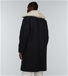 Jil Sander - Shearling-trimmed cotton-blend coat