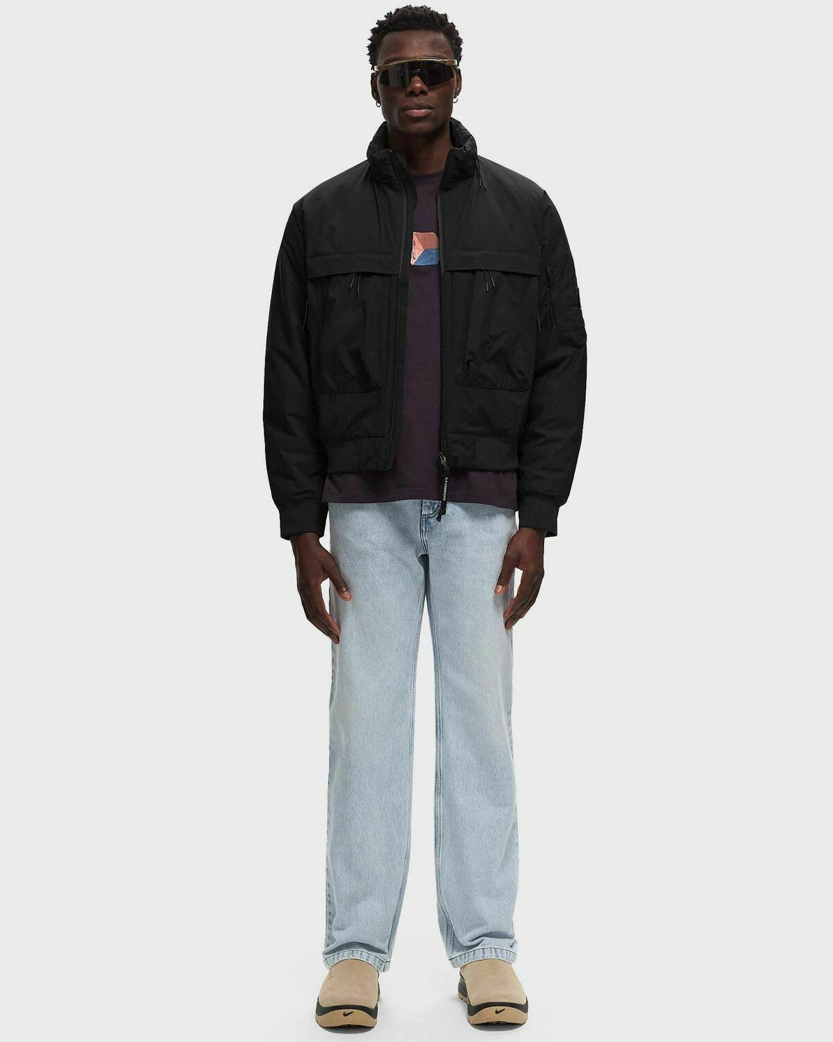 ダウンジャケット [CP COMPANY] Pro-Tek Bomber Padded Jacket C.P. Company Pro Tek Bomber Padded Jacket Black Bomber