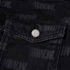 Wood Wood Cam Logo Print Denim Jacket
