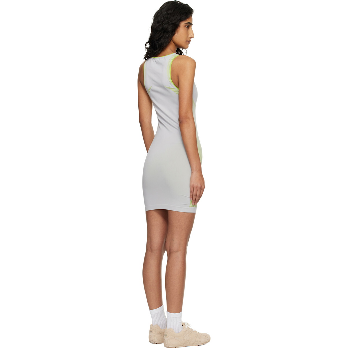 Casablanca Gray & Green Seamless Minidress