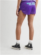 Y,IWO - Slim-Fit Printed Mesh Shorts - Purple