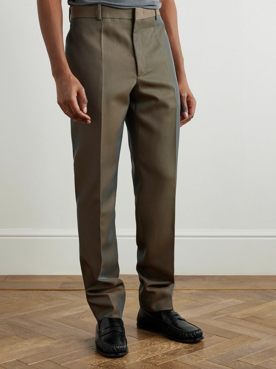 Jil Sander - Straight-Leg Virgin Wool-Blend Twill Trousers - Neutrals