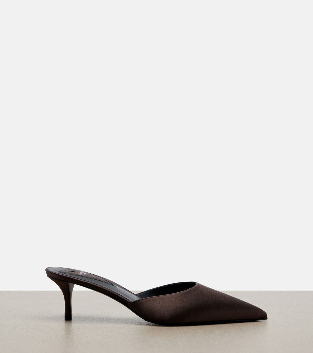 Alaïa Le Coeur satin mules