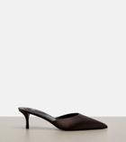 Alaïa Le Coeur satin mules