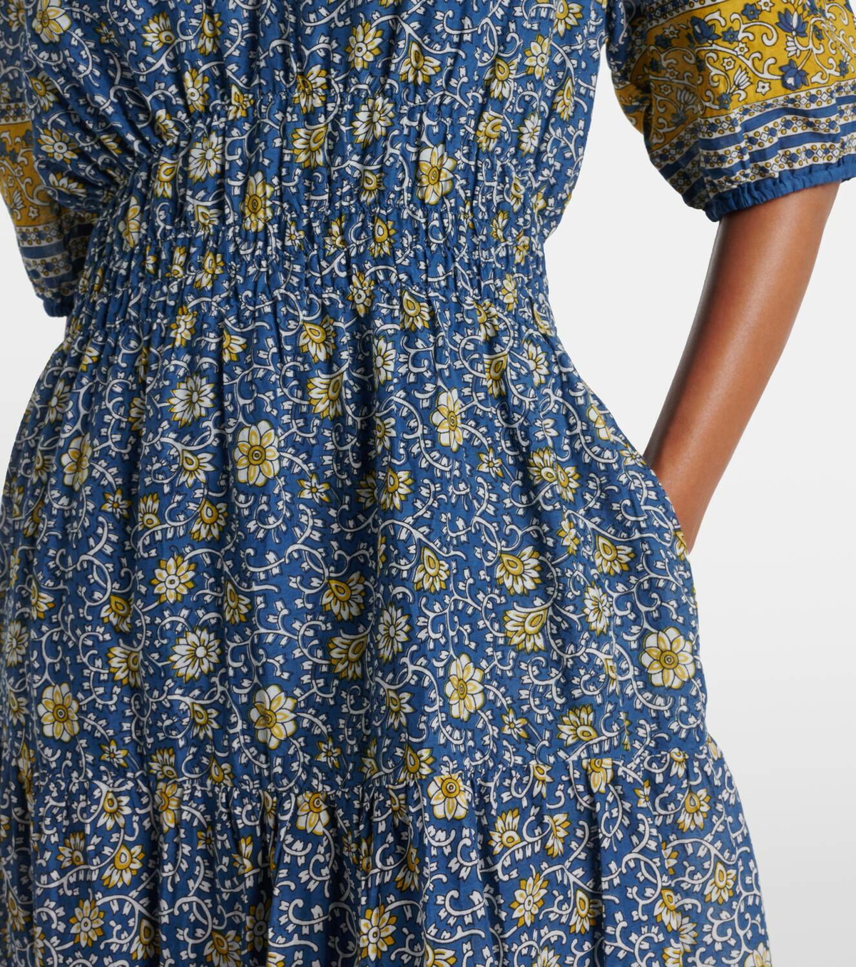 Velvet Natalia floral cotton maxi dress