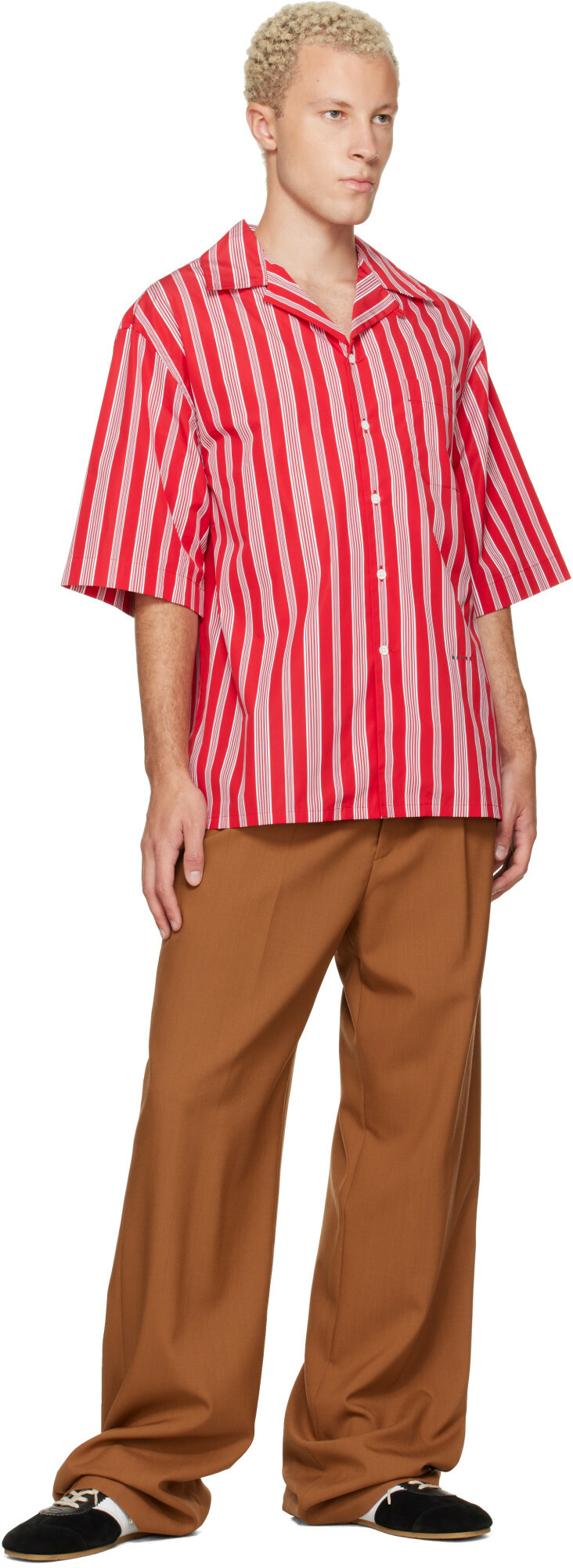 Marni Red Striped Shirt