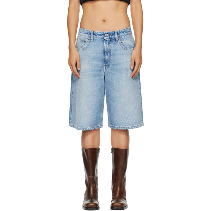 Photo: MM6 Maison Margiela Blue Bermuda Denim Shorts