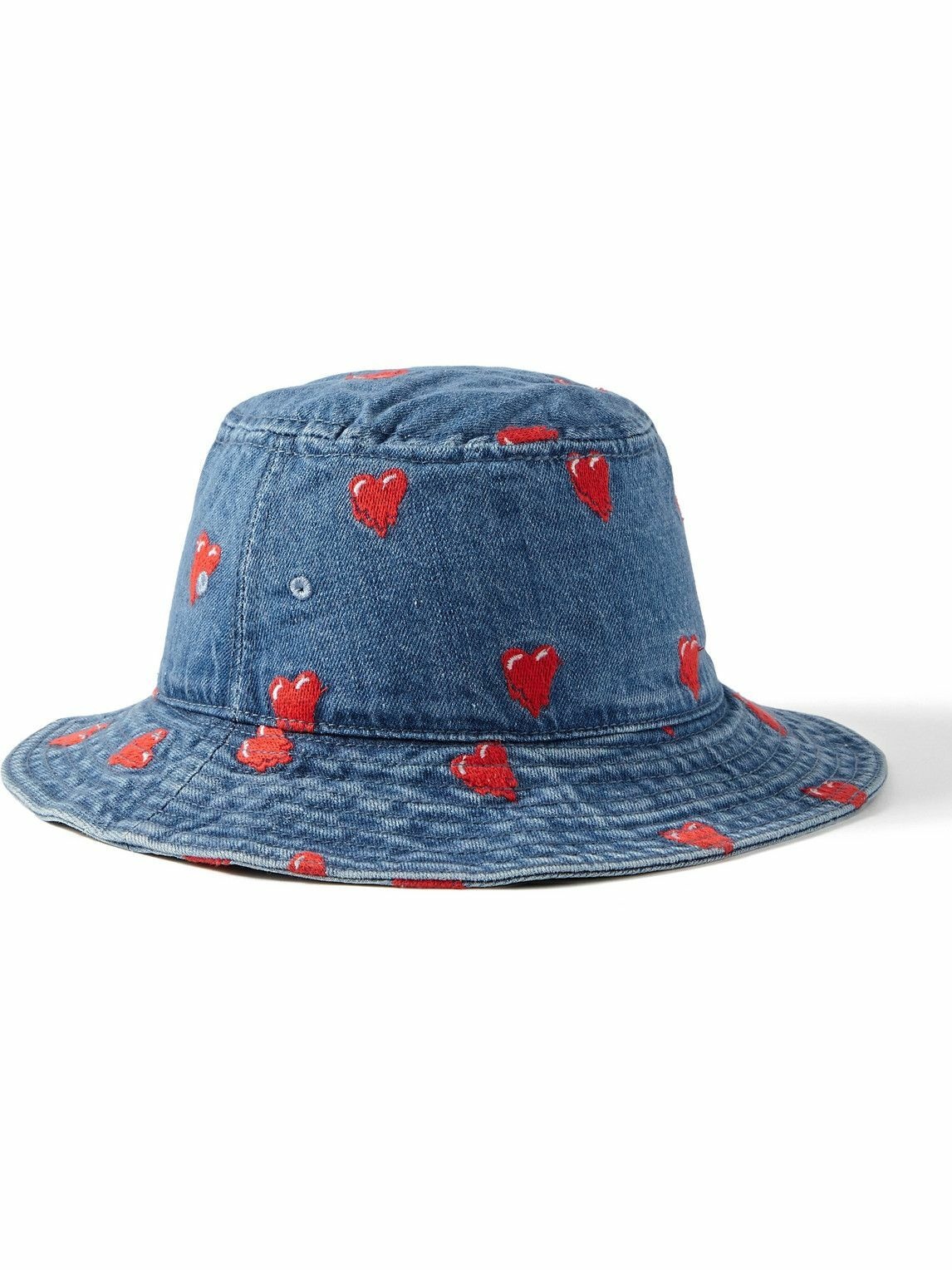Photo: Emotionally Unavailable - Logo-Embroidered Denim Bucket Hat