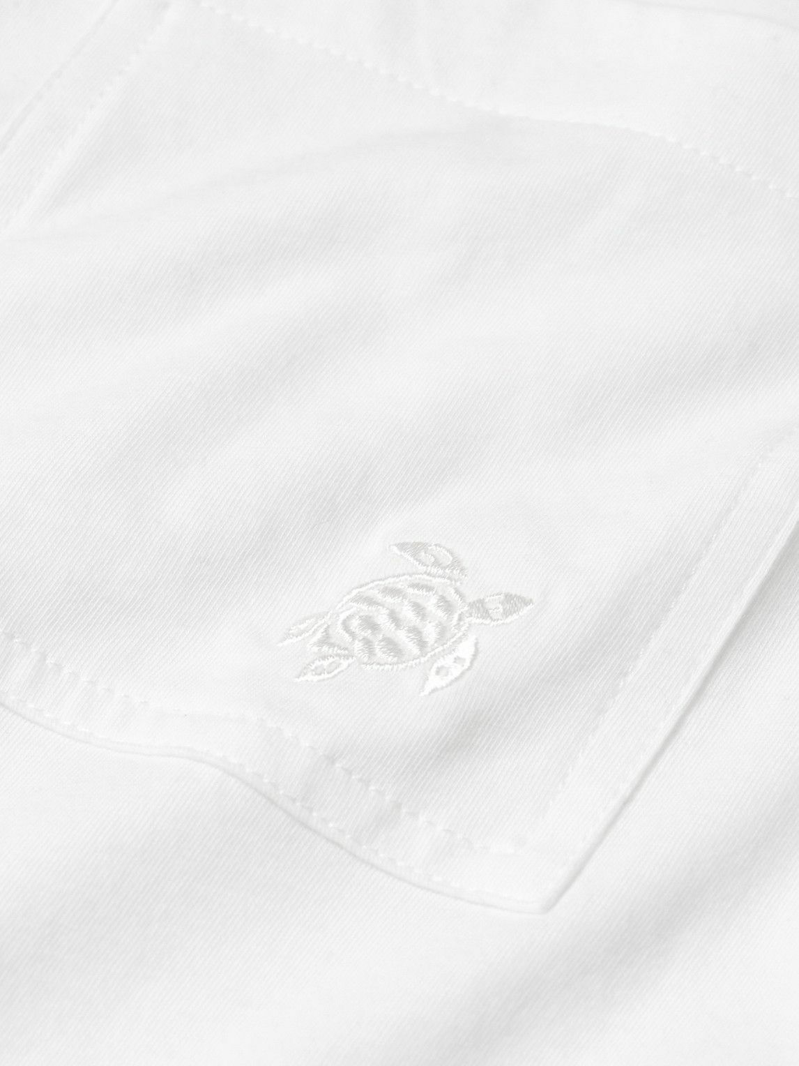 Vilebrequin - Titan Slim-Fit Logo-Embroidered Cotton-Jersey T-Shirt - White