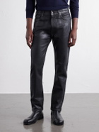 Acne Studios - 1979M Slim-Fit Tapered Coated Jeans - Black