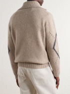 Brunello Cucinelli - Fair Isle Cashmere and Silk-Blend Half-Zip Sweater - Neutrals